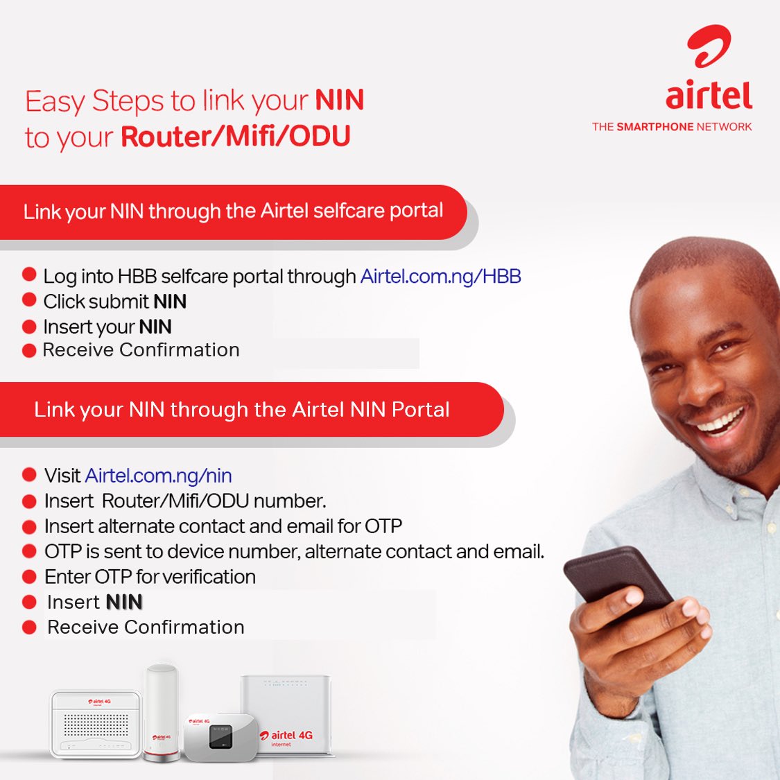 how to link nin to my airtel line using airtel